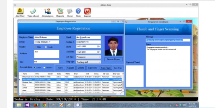 Bio-metric (Finger Print) Based Attendance system