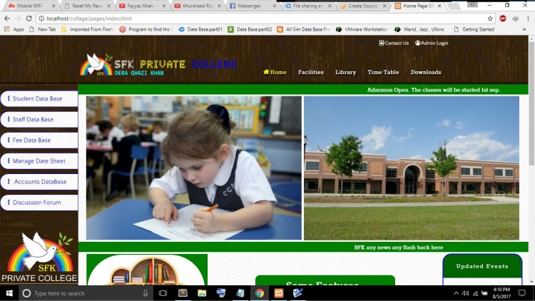 College Management System using PHP/MySQLi with Source Code