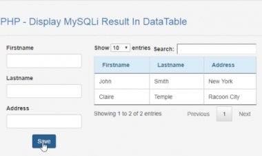 How To Display MySQLi Result In DataTable