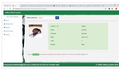 Government Traffic Offense System (with penalty/endorsement criteria)