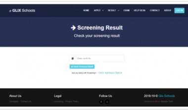School Admission Processing, Screening Platform