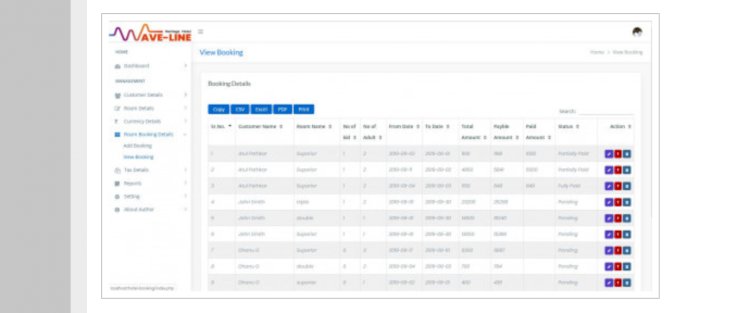 Best Hotel and Lodge Management System in PHP