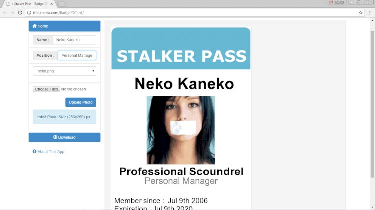 Staff ID Card Creation and Printing System made using PHP
