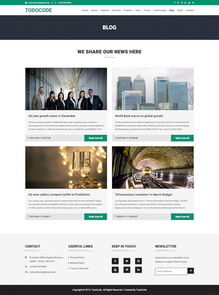 Personal Website Template using Laravel