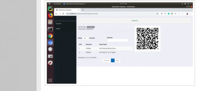 Student Fees/Exam Card Clearance System with Barcode